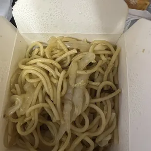 Stir fry noodles that came with meal