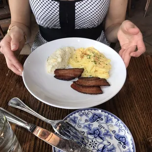 Grits and eggs