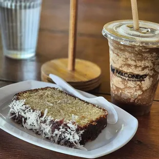 Guava coconut cake and Caribbean cold brew