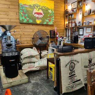 This is where they roost their magical coffee beans, mmm!