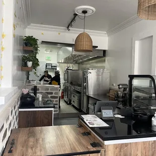 the kitchen of a restaurant