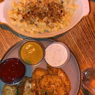 Chicken strips and mac &amp; cheese