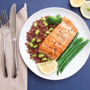 Ginger glazed salmon