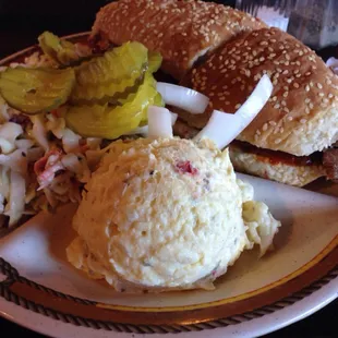 Po'boy sandwich plate.