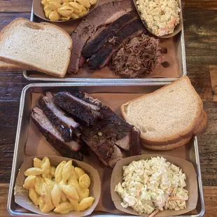 Combo dinners...ribs + 3 meat!!