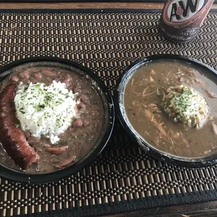 Red beans n rice and gumbo