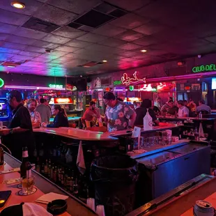 people sitting at the bar