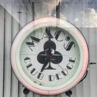 a clock in a window