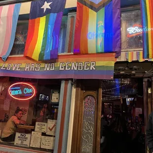 the front of the restaurant