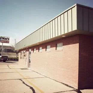 an empty parking lot