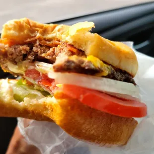 Yummm!!! Bacon cheeseburger with extra onions