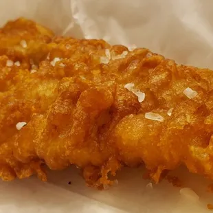 Cod fish filet lightly sprinkled with salt