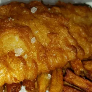 Mac's Cod fish and chips (fries) also came with coleslaw which was great and perfect.