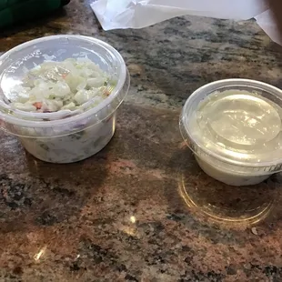 Cole slaw and Tatar sauce Slaw