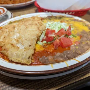 Can't stay away from the chicken breast with enchiladas! Second time in a week!