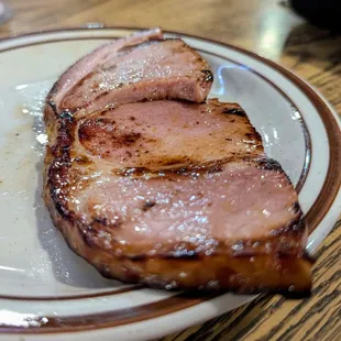 This morning's ham steak - emphasis on "steak"!