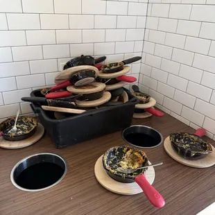 The mess of food not taken care of