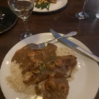 Blackened Roughy w/ Étouffée