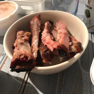 Great tasting pork ribs! They were eaten too fast to get a before pic.