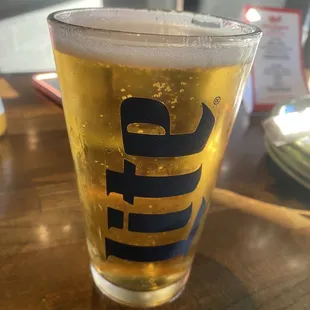 a glass of beer