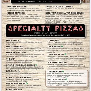 Menu page 3