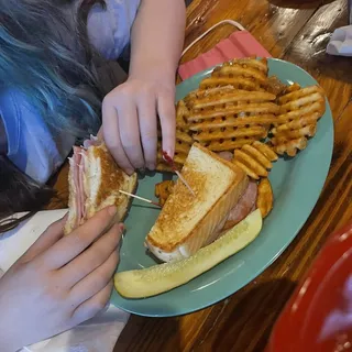 Hot Ham and Swiss Sandwich