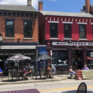 people sitting outside