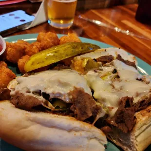 Philly steak with tots