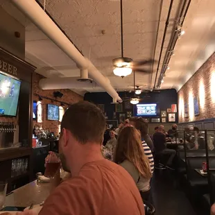 Packed with a great crowd but Thursdays are not the best night as busy as it is! Great Pub!!!