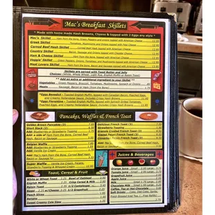 Menu Mac&apos;s Restaurant (s Cumberland Ave/W Higgins Rd)Park Ridge IL Small Busy Breakfast &amp; Lunch Place. Simple Great Food!Cash Only!