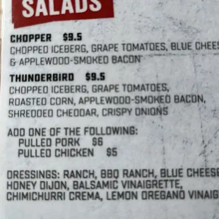 The salad options feature the only kind of lettuce any reputable BBQ joint should serve IMO. WTH is up with the spring mix at City BBQ?