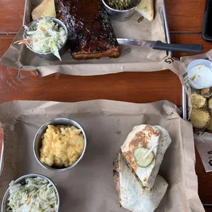 Ribs and Philly wrap