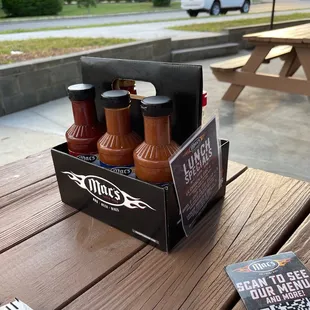 6 pack condiment cart