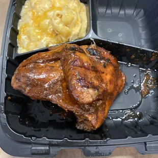 Yummy lunch special! Chicken with MAC &amp; cheese