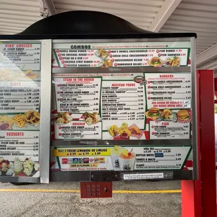 a menu for a restaurant