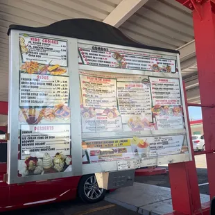 Drive up stall menu