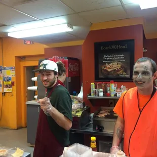 Friendly (Halloween) spirited staff!