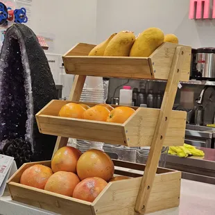 a display of fruit