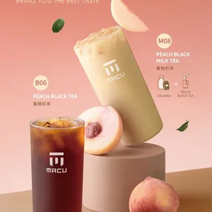 Peach Black Milk Tea