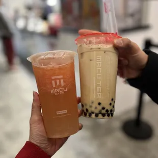 1/18/2025 Ruby Lili (left) and Tea Guanyin milk tea with boba (right) BOTH WERE REALLY REALLY GOOD!