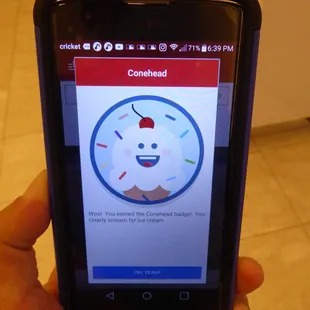 ~ YAYYYYY I GOT MYSELF CONEHEAD BADGE WHEN THE TIME I CHECKED IN AT THE MACY'S CELLAR WHICH WAS ON MARCH 20, 2018~