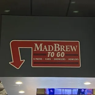 the sign above the bar