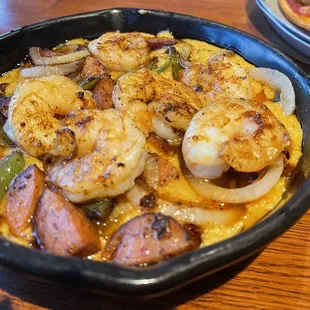 Shrimp and grits. I've had worse. I've had better. The shrimp were fantastic!!