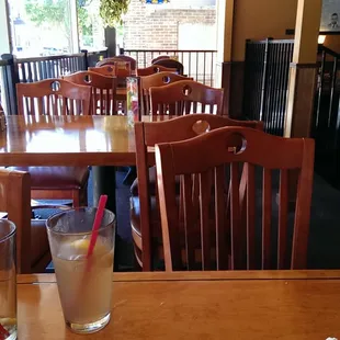 street side seating.