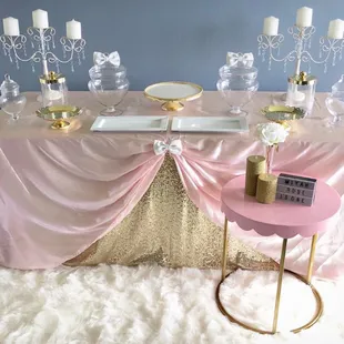 a table set up for a wedding reception
