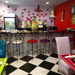 the interior of the restaurant