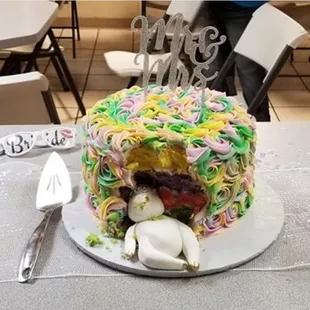 This was a funny wedding cake for some friends