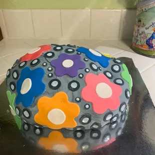 A "painted Rock" cake