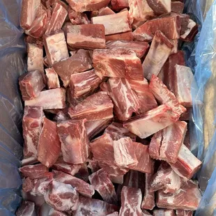 a large pile of meat