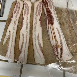 Bought bacon and when I opened the pack, it was almost all fat. Here is what it looks like after cooked.  Disappointing.